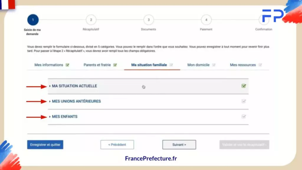 Situation Familiale naturalisation en ligne par d&eacute;cret NATALI