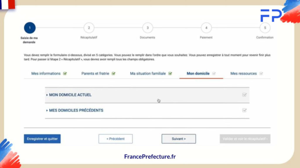 Adresse et domicile Naturalisation Française par décret NATALI