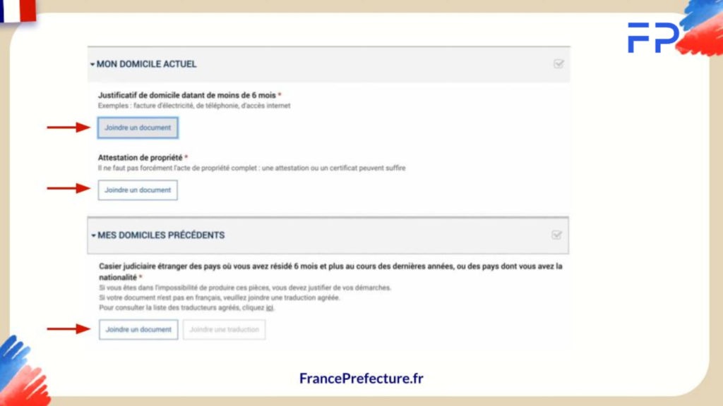 Justificatif de domicile Naturalisation en ligne NATALI